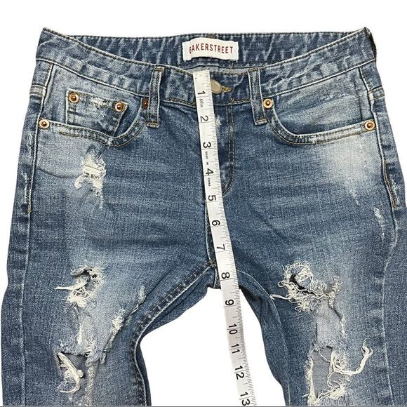 Bakerstreet Distressed Skinny Raw Hem Jeans SIZE 26 - Picture 10 of 15